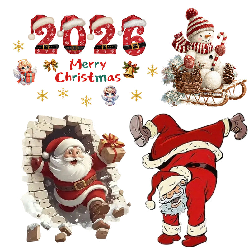 Early Christmas Sale 50%🎄🎅3D Santa Breakthrough Wall Decals