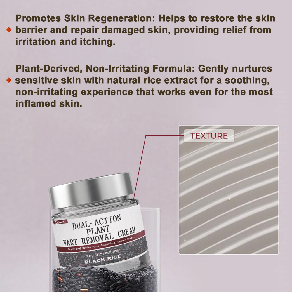 Zvoevo® Black Rice Skin Repair Essence Cream ⚕️ FDA Certified (Removes warts and skin growths, improves keratin buildup and seborrheic dermatitis, follicular keratosis, age spots, and bruising)