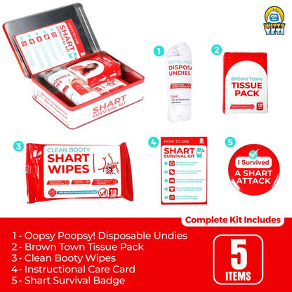 🤣Funny Shart Survival Kit - Ultimate Poop Prank Gag Gift Set🎁