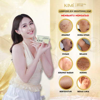 [BUY 1 BOX GET 2 BATANG]🧼KIME Luminizing Jeju brightening Soap