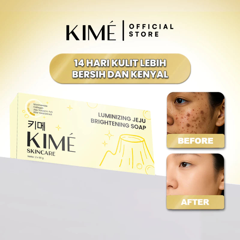 [BUY 1 BOX GET 2 BATANG]🧼KIME Luminizing Jeju brightening Soap