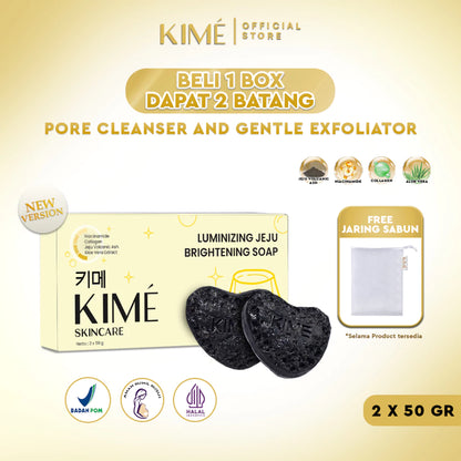 [BUY 1 BOX GET 2 BATANG]🧼KIME Luminizing Jeju brightening Soap